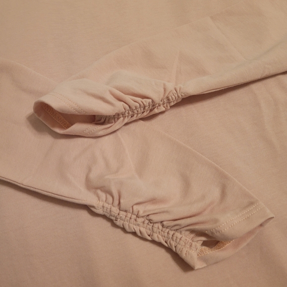 REBECCA TAYLOR Ruched Long Sleeve Top in Soft Blush - Picture 10 of 14